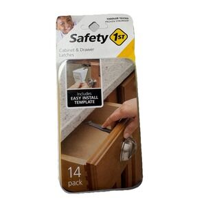 NEW Safety 1st Baby Cabinet Locks Wide‎ Grip Latches 14 Pack